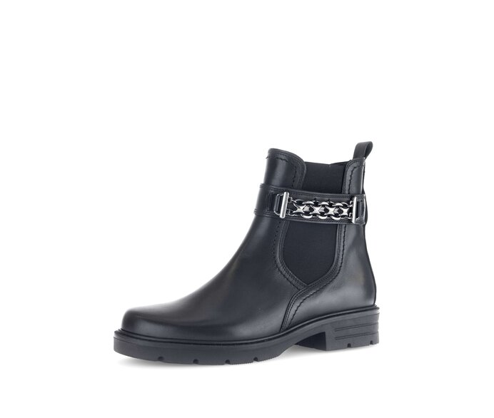 Gabor Chelsea Boot Schwarz - Glattleder