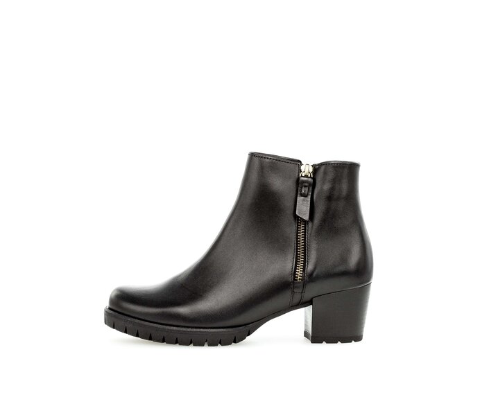 Gabor Sportliche Stiefelette Schwarz - Glattleder