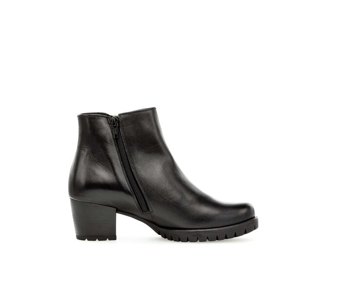 Gabor Sportliche Stiefelette Schwarz - Glattleder
