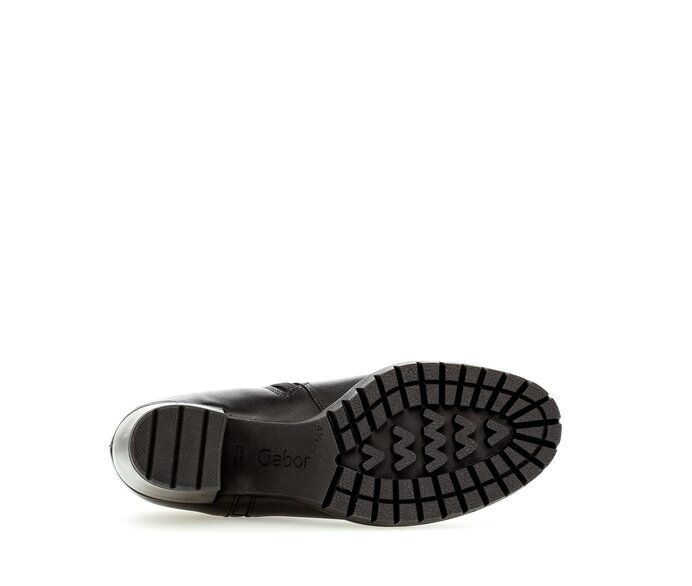 Gabor Sportliche Stiefelette Schwarz - Glattleder