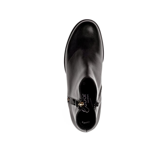 Gabor Sportliche Stiefelette Schwarz - Glattleder