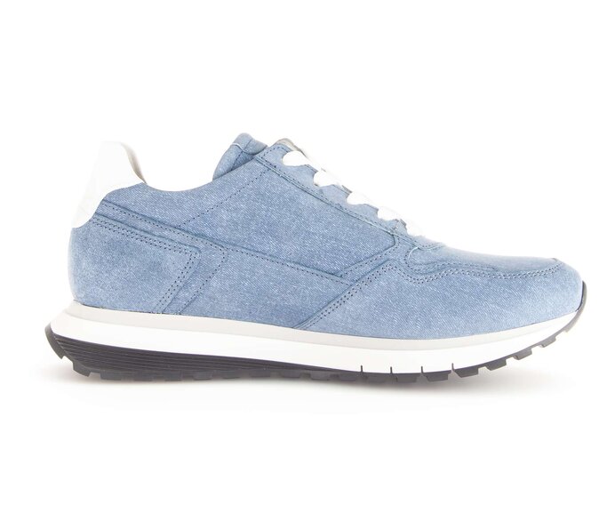 Gabor Sneaker Low Blau - Materialmix Leder