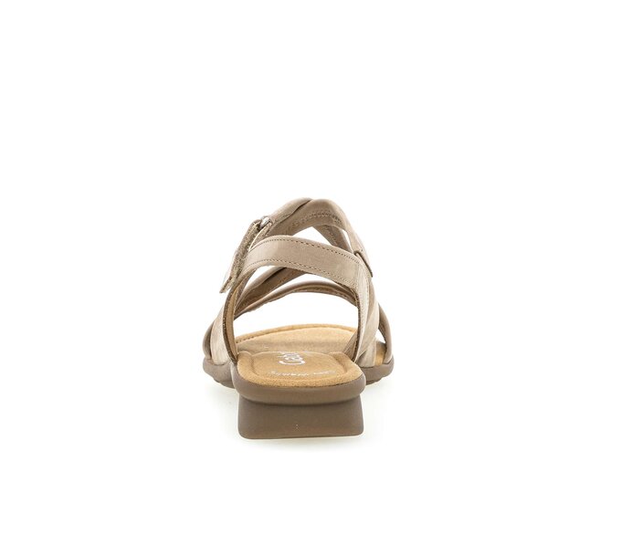 Gabor Riemchensandale Beige - Rauleder