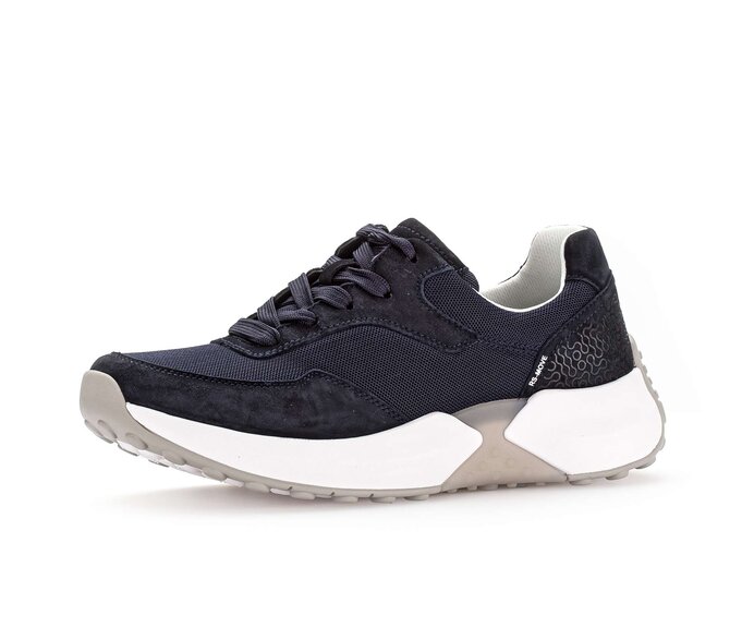 Gabor Sneaker Low Blau - Materialmix Leder/Lederimitat