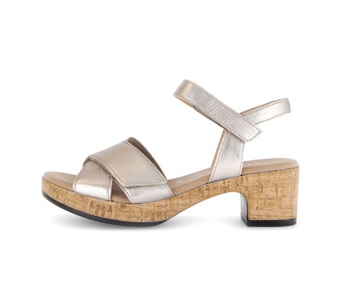 Gabor Riemchensandale Beige - Effektleder