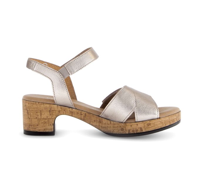 Gabor Riemchensandale Beige - Effektleder