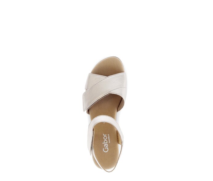 Gabor Riemchensandale Beige - Effektleder