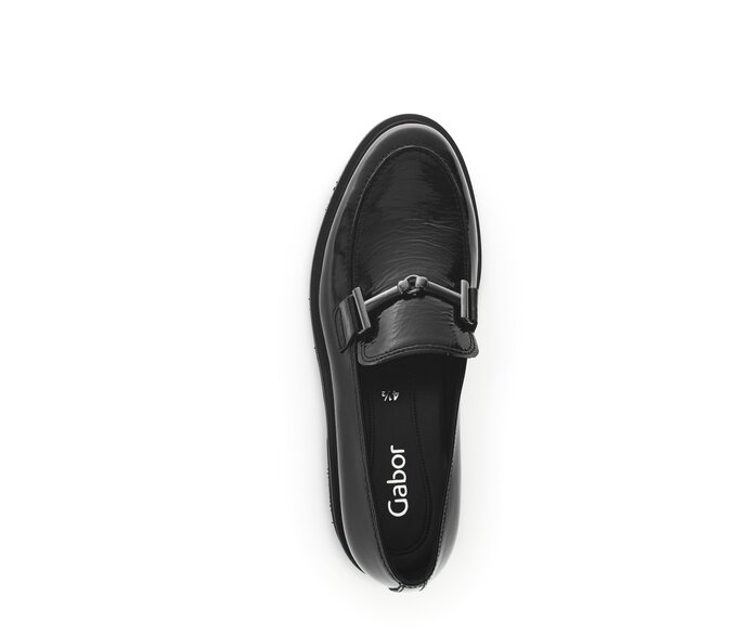 Gabor Slipper Schwarz - Lackleder