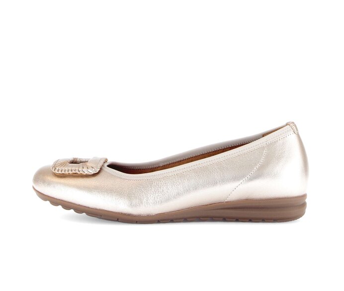 Gabor Sportliche Ballerina Gold - Effektleder