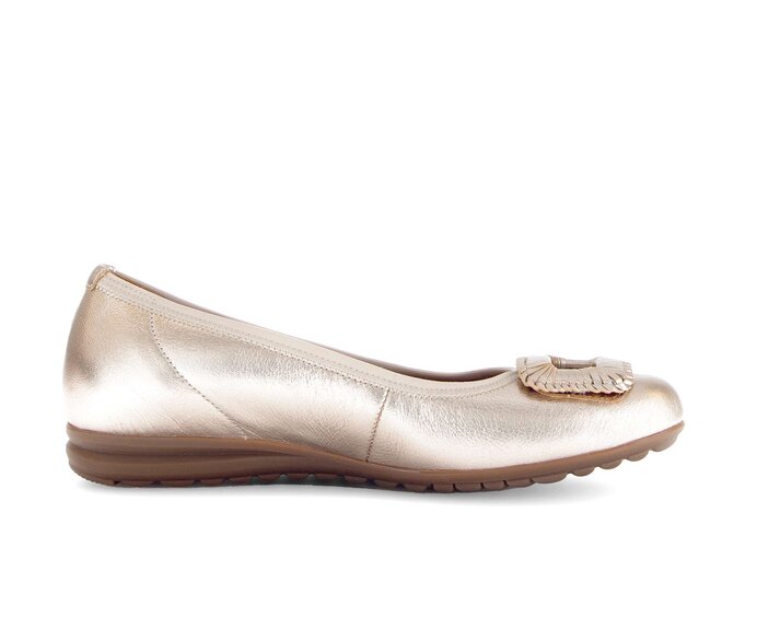 Gabor Sportliche Ballerina Gold - Effektleder