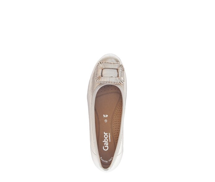 Gabor Sportliche Ballerina Gold - Effektleder