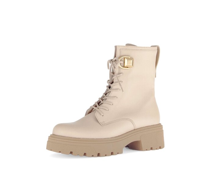 Gabor Biker Boots Beige - Glattleder