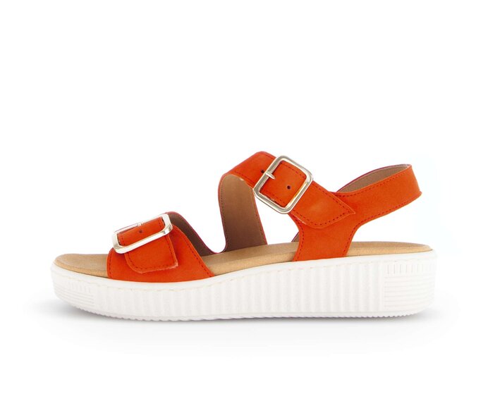 Gabor Plateau Sandale Orange - Rauleder