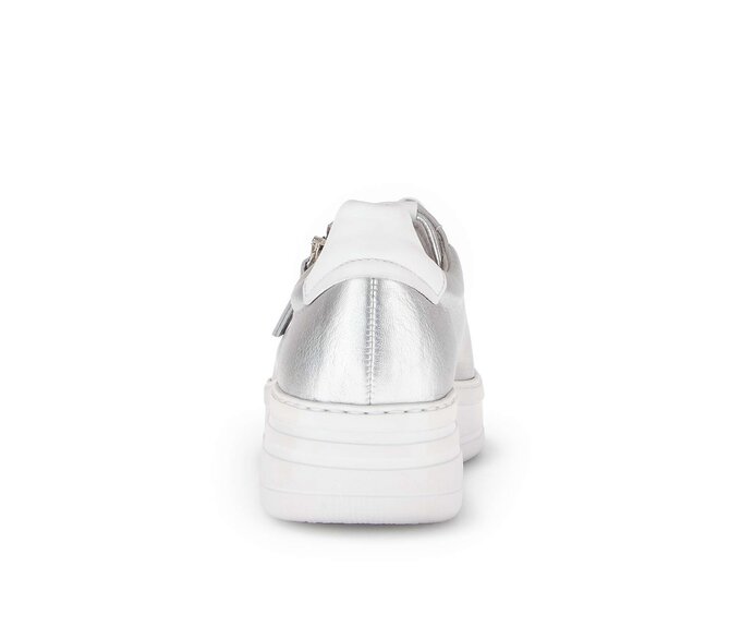 Gabor Sneaker Low Silber - Materialmix Leder