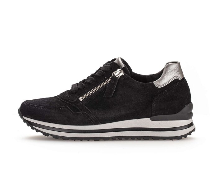 Gabor Sneaker Low Schwarz - Rauleder