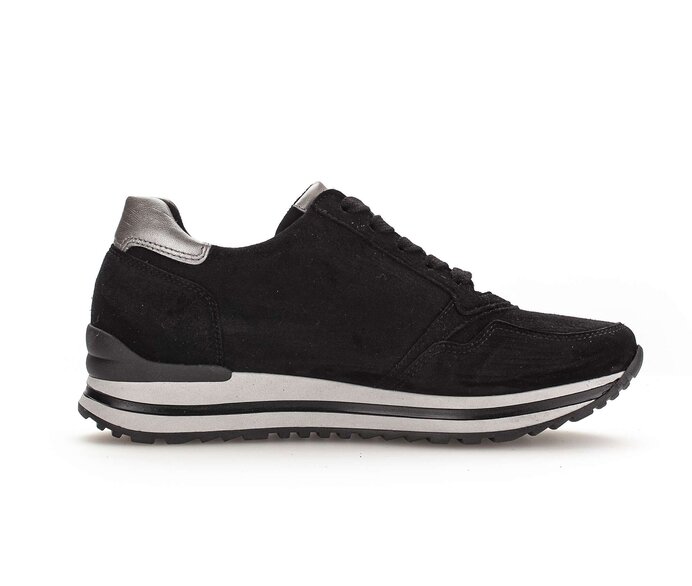 Gabor Sneaker Low Schwarz - Rauleder