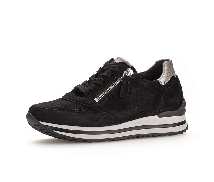 Gabor Sneaker Low Schwarz - Rauleder