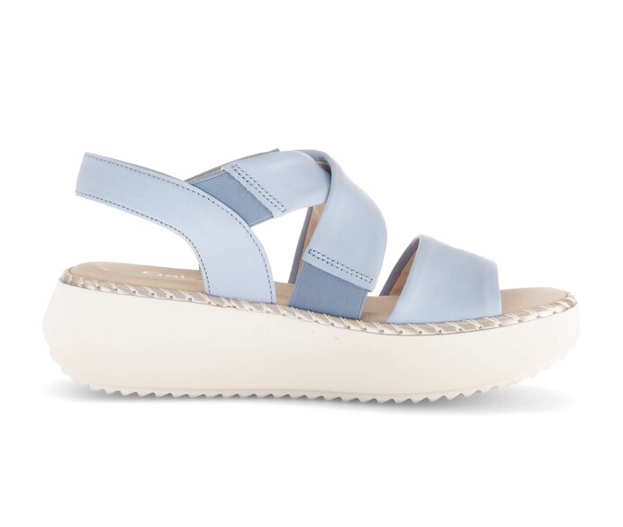 Gabor Plateau Sandale Blau - Glattleder