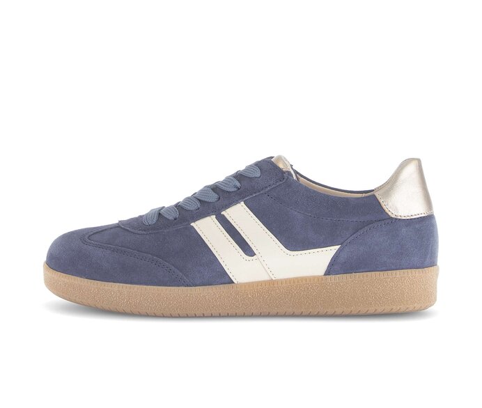 Gabor Sneaker Low Blau - Materialmix Leder