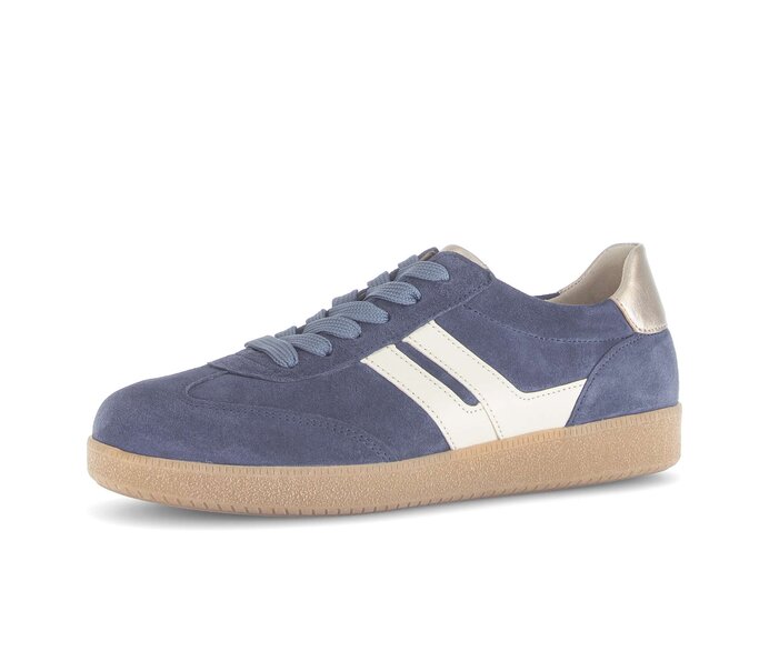 Gabor Sneaker Low Blau - Materialmix Leder