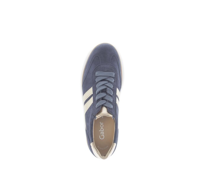 Gabor Sneaker Low Blau - Materialmix Leder