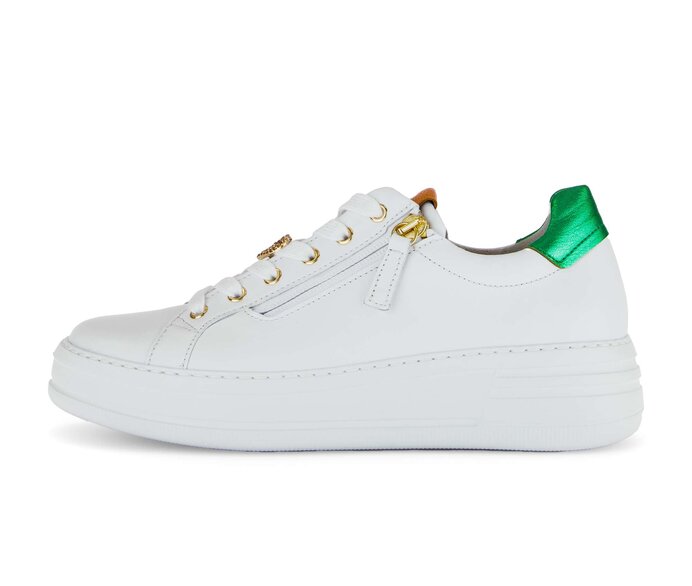Gabor Sneaker Low Weiß - Materialmix Leder