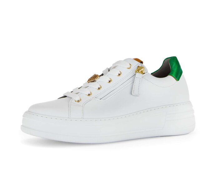 Gabor Sneaker Low Weiß - Materialmix Leder