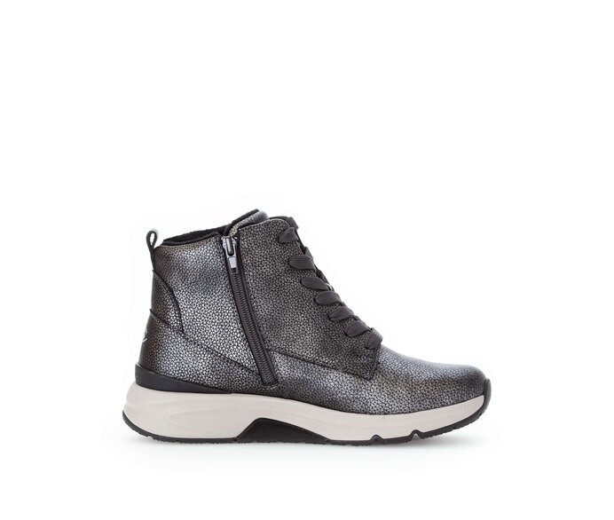 Gabor Sportliche Stiefelette Grau - Effektleder