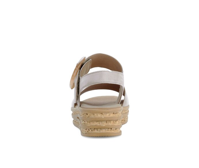 Gabor Plateau Sandale Beige - Rauleder