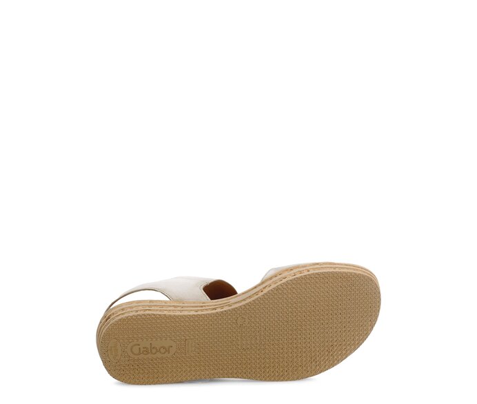 Gabor Plateau Sandale Beige - Rauleder