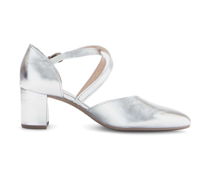 Gabor Spangenpumps Silber - Effektleder