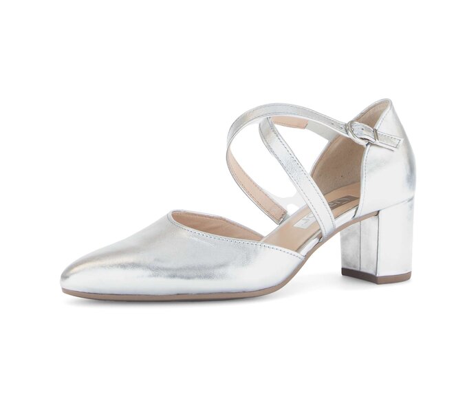 Gabor Spangenpumps Silber - Effektleder