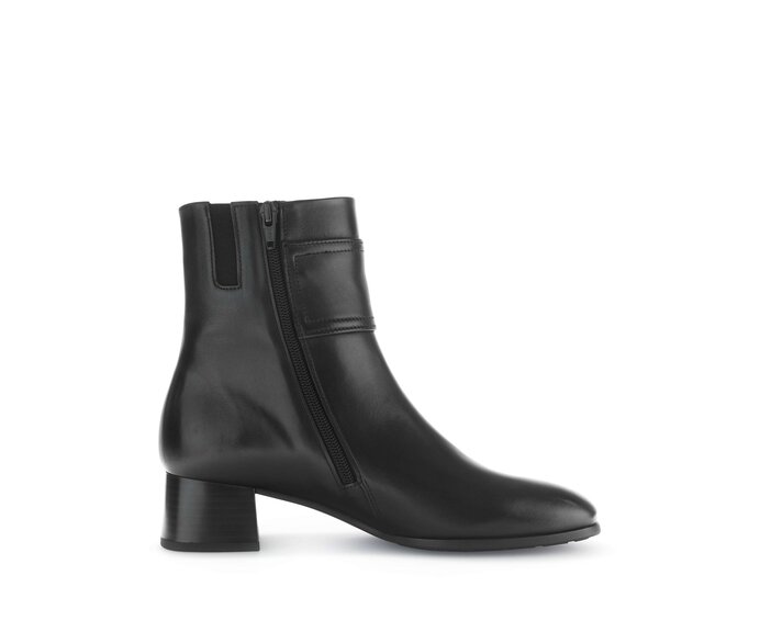 Gabor Elegante Stiefelette Schwarz - Glattleder