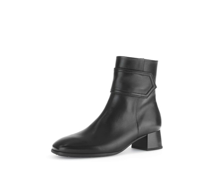 Gabor Elegante Stiefelette Schwarz - Glattleder