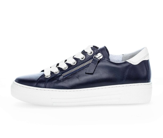 Gabor Sneaker Low Blau - Glattleder