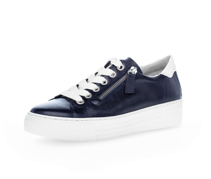Gabor Sneaker Low Blau - Glattleder