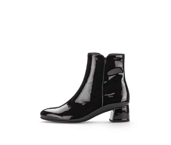 Gabor Elegante Stiefelette Schwarz - Lackleder