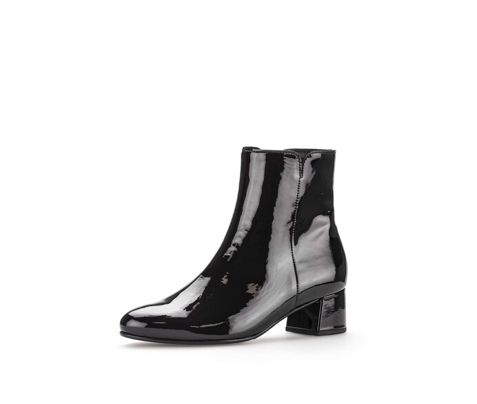 Gabor Elegante Stiefelette Schwarz - Lackleder