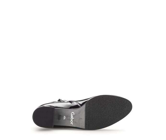 Gabor Elegante Stiefelette Schwarz - Lackleder