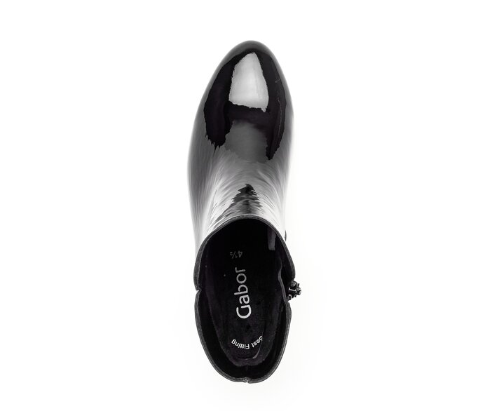 Gabor Elegante Stiefelette Schwarz - Lackleder