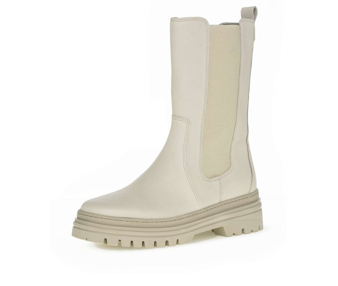 Gabor Chelsea Boot Beige - Glattleder
