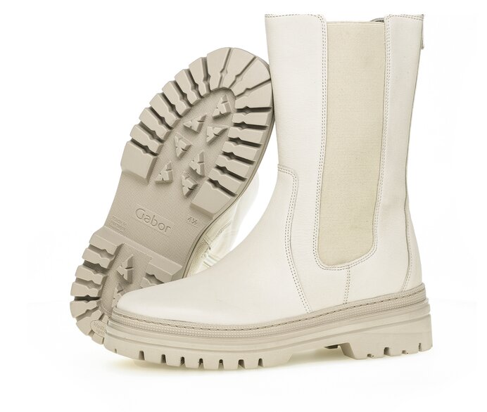 Gabor Chelsea Boot Beige - Glattleder