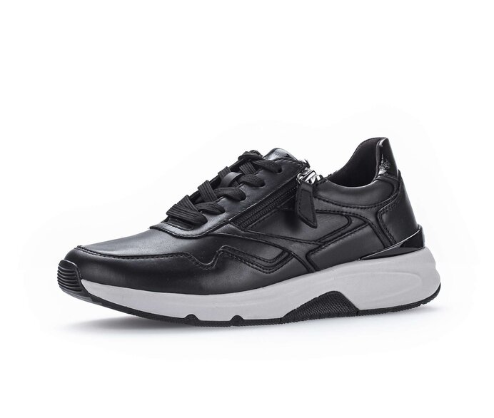 Gabor Sneaker Low Schwarz - Glattleder