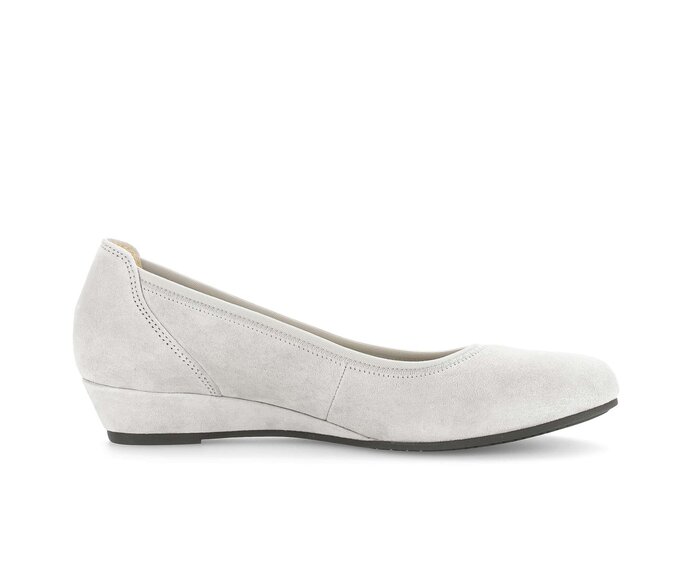 Gabor Keilpumps Grau - Rauleder
