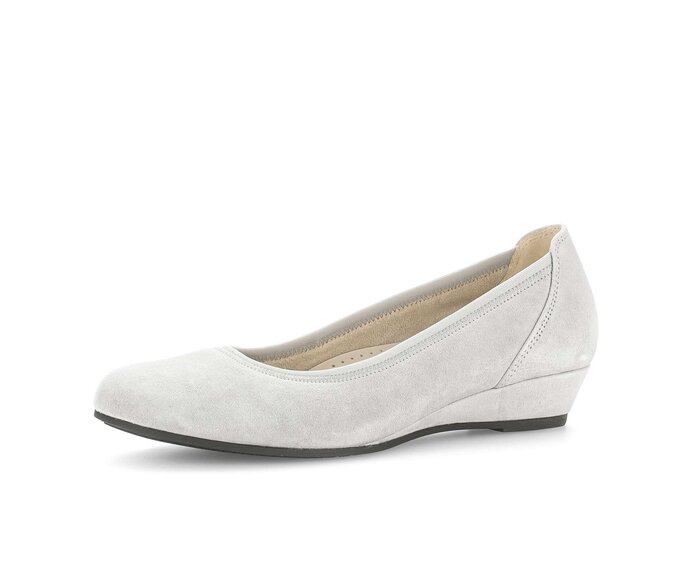 Gabor Keilpumps Grau - Rauleder