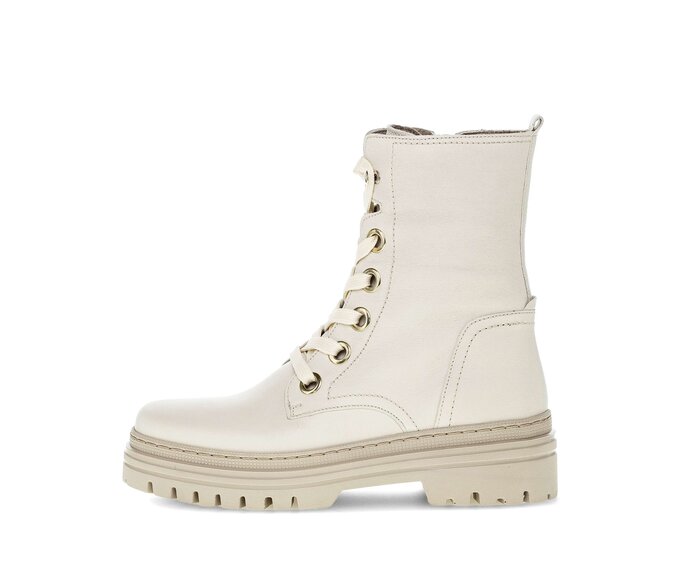 Gabor Schnürstiefelette Beige - Glattleder