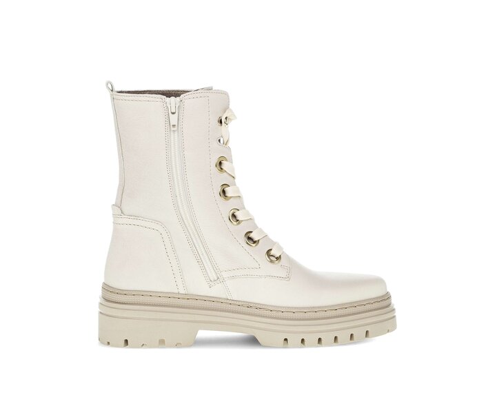 Gabor Schnürstiefelette Beige - Glattleder