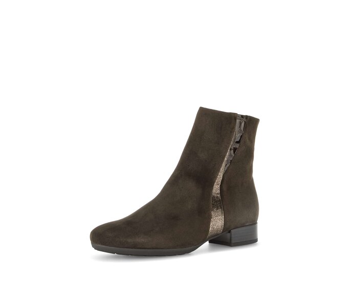 Gabor Sportliche Stiefelette Braun - Materialmix Leder