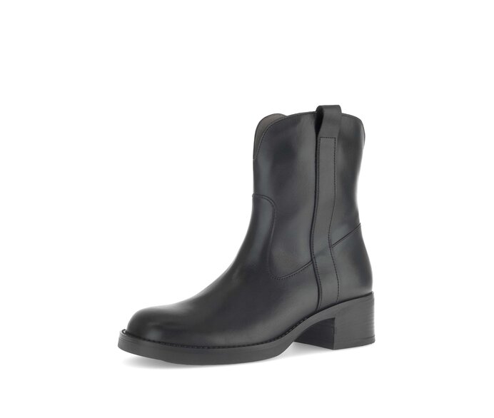 Gabor Cowboy Boots Schwarz - Glattleder