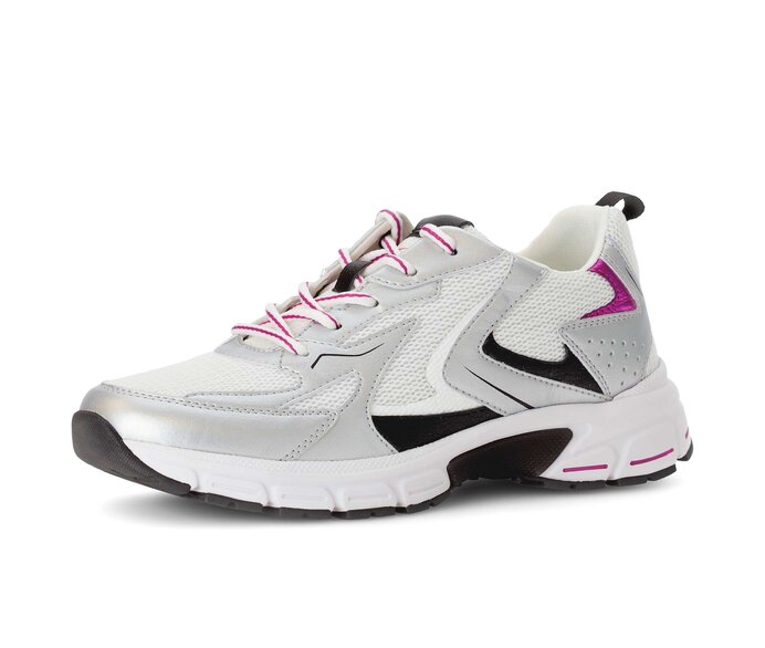 Gabor Sneaker Low Silber - Materialmix Leder/Lederimitat